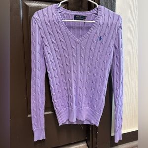 Ralph Lauren Purple V-Neck Sweater
